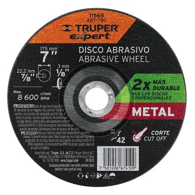 Disco Tipo 42 De MM Corte Metal, Expert 7" X 3.2
