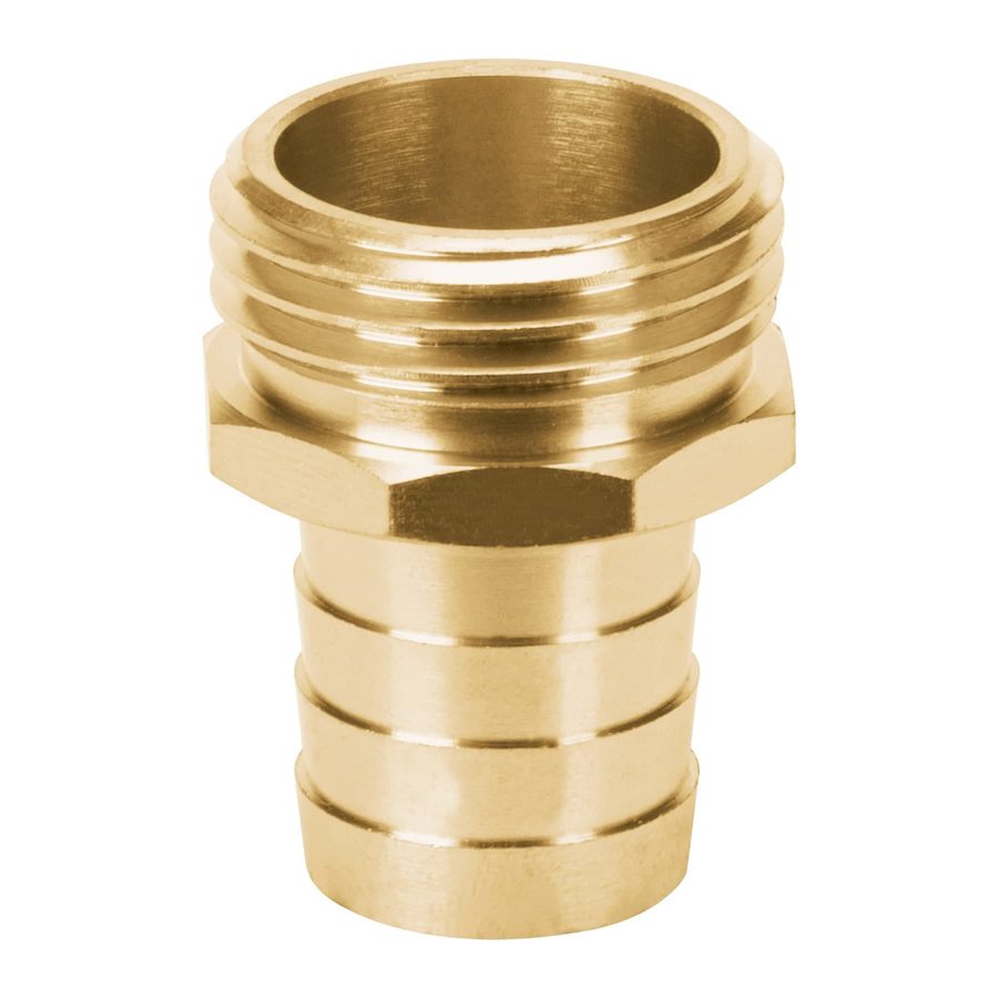 Conector Macho De Latón Sólido 3/4"