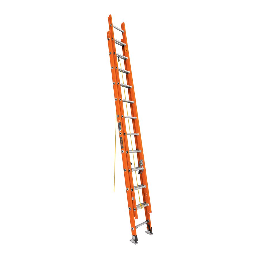 Escalera De Extensión Tipo Ii 24 Peldaños, Fibra De Vidrio