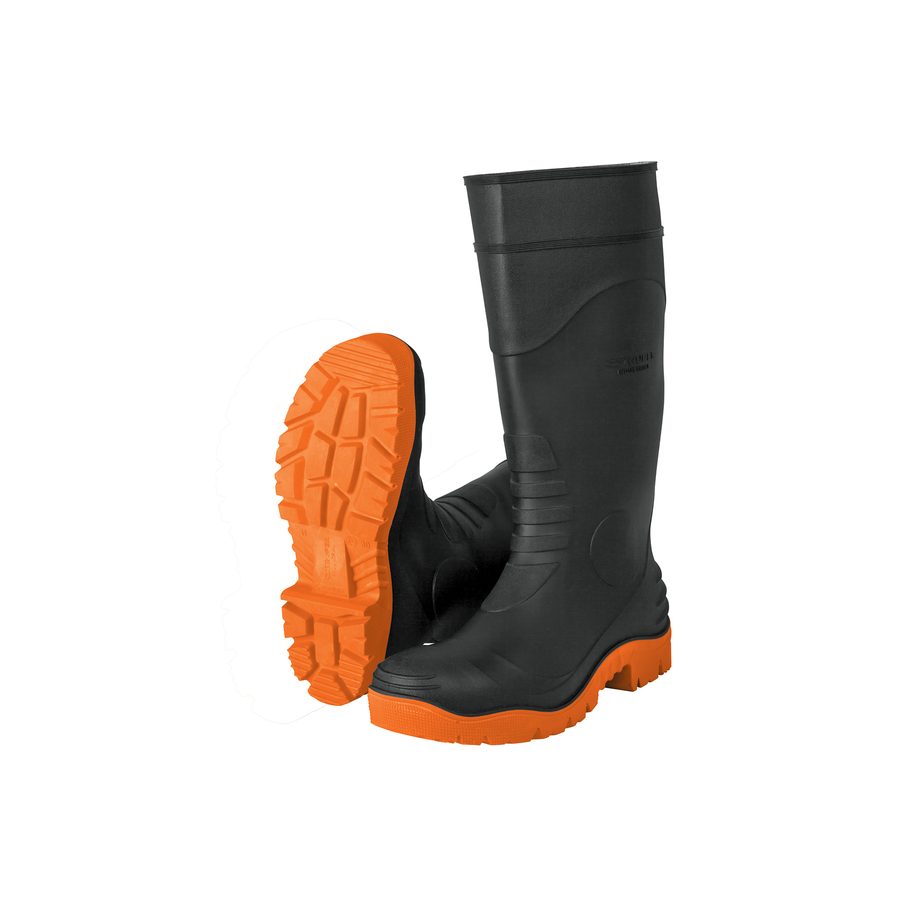 Bota PVC Naranja Con Negro #30