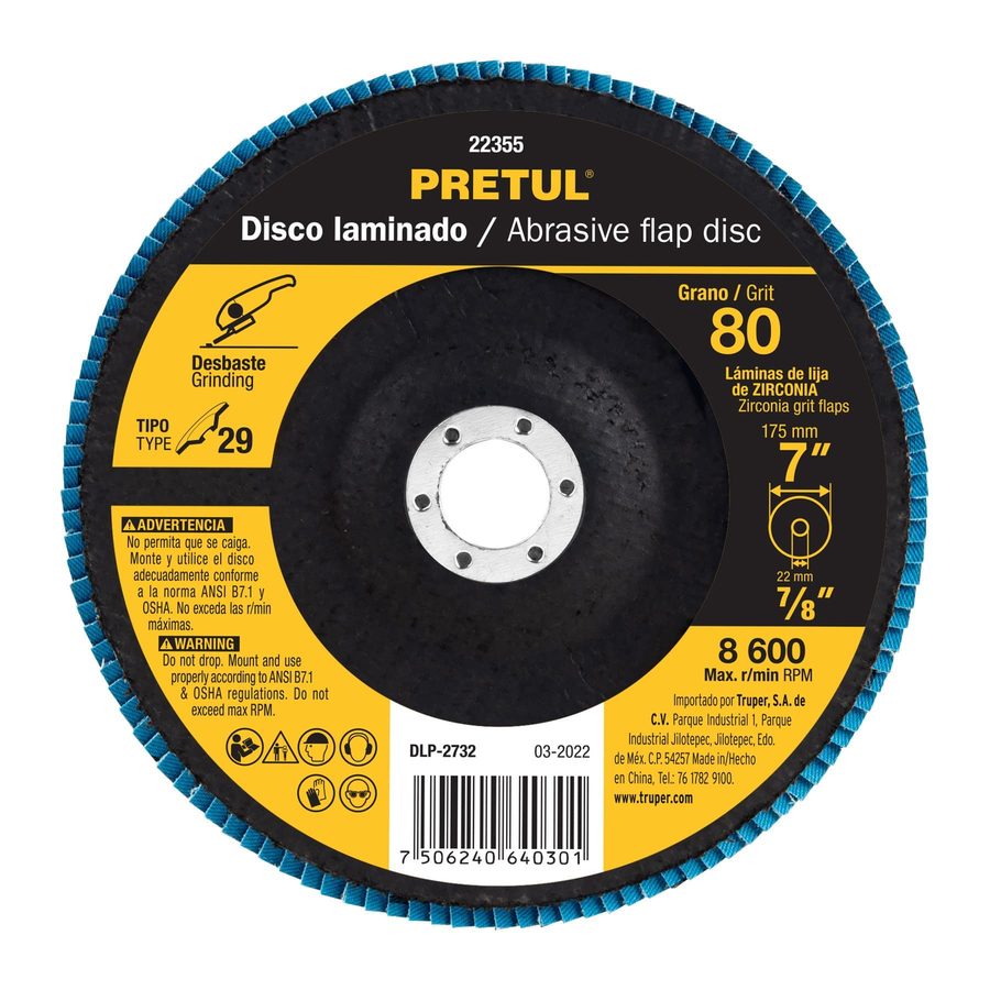 Disco Abrasivo G80 7/8