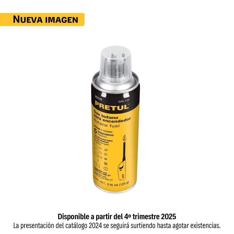 Lata De Gas Butano Para Encendedor 125g