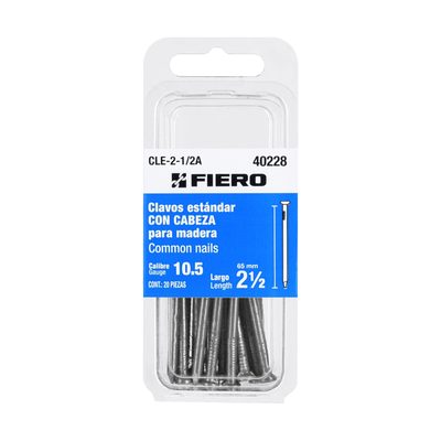 Clavo Estandar 20 Piezas 2 1/2"
