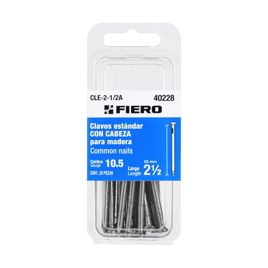 Clavo Estandar 20 Piezas 2 1/2"