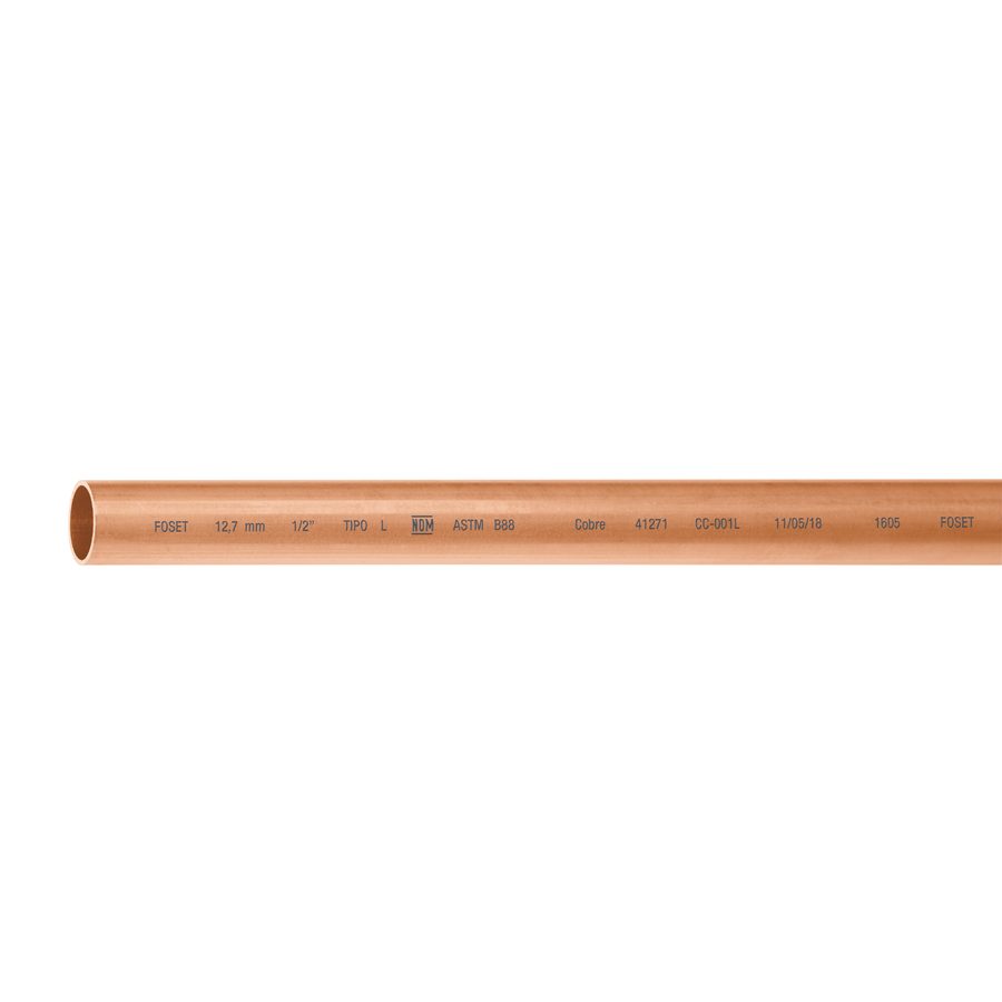 Tubo De Cobre Tipo L 3metro 1/2"