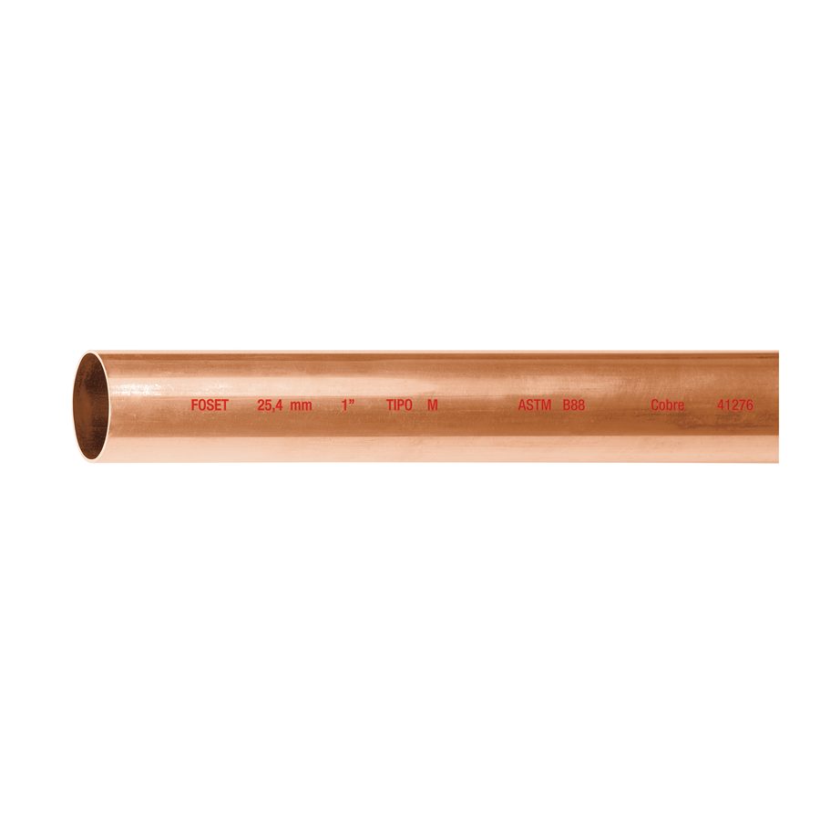 Tubo Cobre Tipo M De 3 Metros 1"