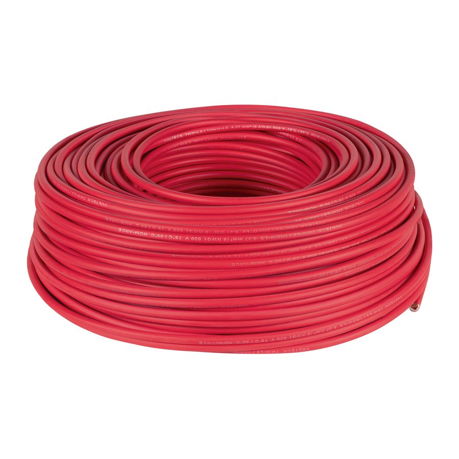 Cable Sencillo Numero " "rojo" Caja 8"