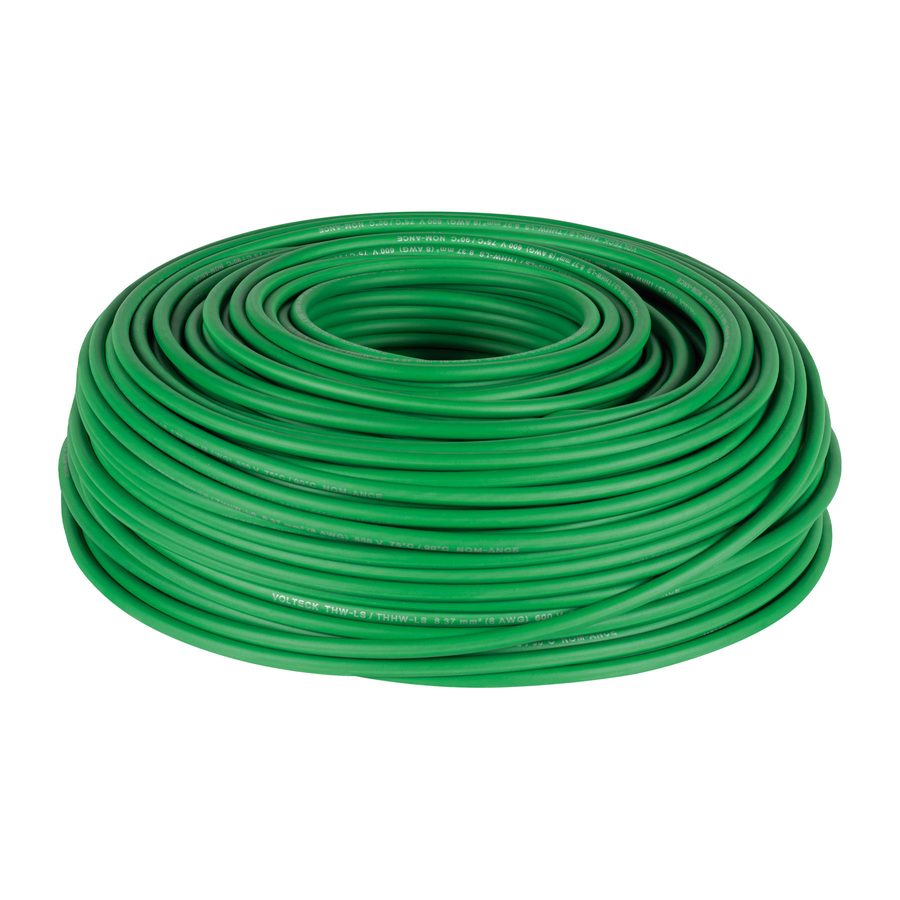 Cable Sencillo Numero " "verde" Caja 8"