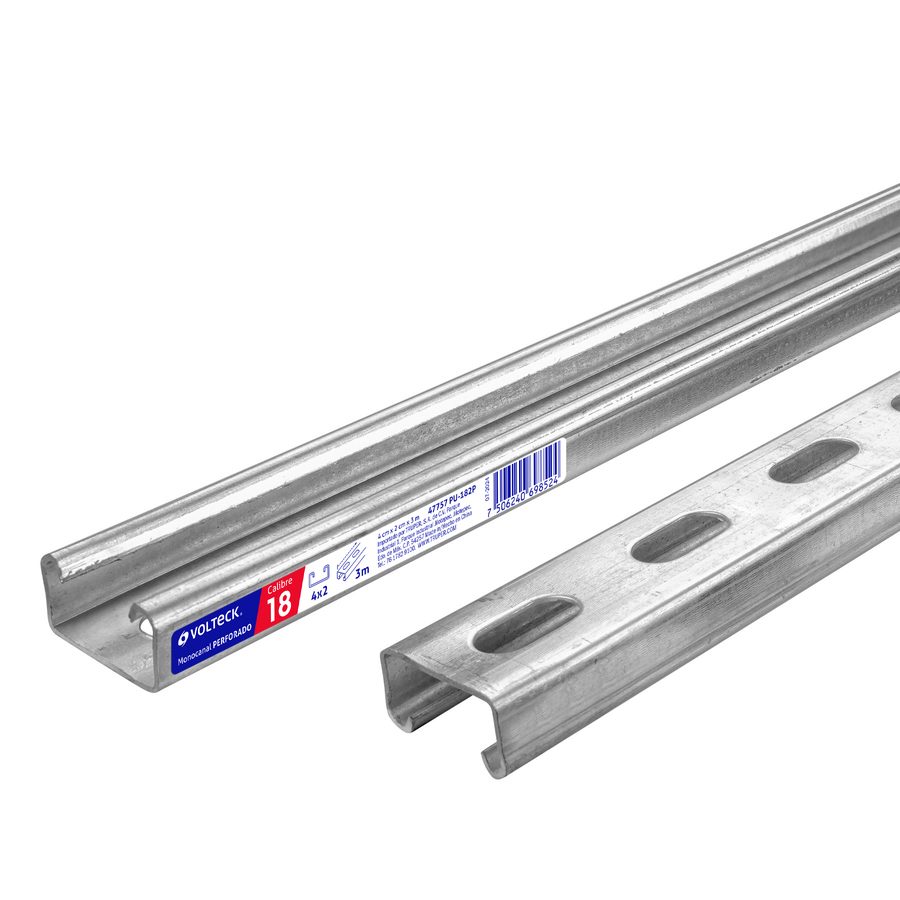 Unicanal 4 X 2 Perforado Calibre 18