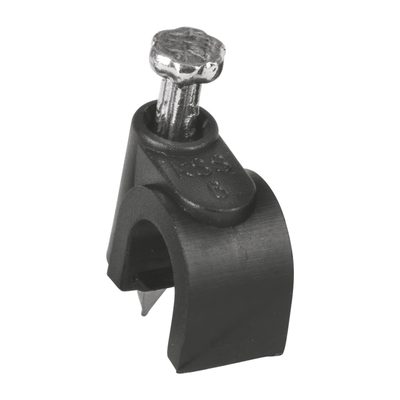 Grapa Negra Para Cable Redondo 6mm